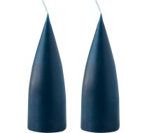 Kunstindustrien® Pillar Candles, ražotas Dānijā, 43 pieejamās krāsas, dāņu ražojuma, krāsotas sveces, ilgs degšanas laiks - 15 stundas, sveces dekorēšanai, 2 gab., 6,5 x 16 cm (tumši zila)