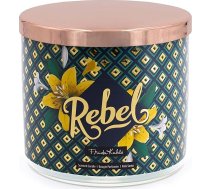 Frida Kahlo aromātiskā svece stiklā | Rebel | Dāvana sievietēm | Aromātiskā svece "Vaniļa" | 3 daktu aromātiskās sveces | Sveces ar ilgu degšanas laiku (60 h) | Sojas vaska aromātiskā svece