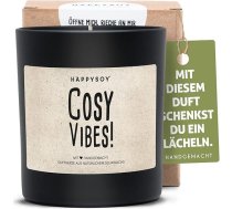 Dāvanu Ziemassvētku aromātiskā svece stiklā ar uzrakstu - dabiska, roku darbs - ilgtspējīga dāvanu ideja - draugs draudzene Vecāki Mamma Tētis Vecmāmiņa Vecvectēvs Priecīgus Ziemassvētkus Mājīgas vibrācijas - Dekoratīvs Ziemassvētki