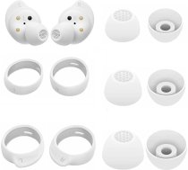 Aiivioll Galaxy Buds FE ausu aizbДЃЕѕЕ†i, ДЃД·Д«ЕЎi un spДЃrniЕ†i (5 pДЃri) - silikona aizvietojums uzlabotam komfortam un stabilitДЃtei, neslД«doЕЎs dizains, viegla uzstДЃdД«ЕЎana, saderД«gi ar Samsung Buds FE (balti)