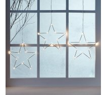 Ar akumulatoru darbināms Warm White Micro LED zvaigzne karājas logu gaismas ar Lights4fun