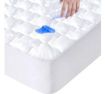 SPRINGSPIRIT Super King matrača aizsargs 35cm īpaši dziļš ūdensnecaurlaidīgs matrača pārvalks 4 slāņu stepēts matrača pārvalks Ultra Soft 180x200cm