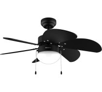 Cecotec EnergySilence Aero 3600 Vision Full Black griestu ventilators ar apgaismojumu 50 W, 36", 3 ātrumi, 6 pārslēdzamas lāpstiņas, ziemas/vasaras režīms, vienkārša darbība, ieslēgšanas/izslēgšanas, ķēdes slēdzis