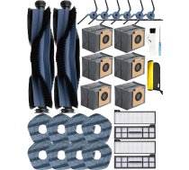 Yivy 29 piederumu komplekts Eufy X10 Pro Omni robotizētajam putekļsūcējam, 2 galvenās birstes, 6 sānu birstes, 6 putekļu maisiņi, 4 HEPA filtri, 8 salvetes utt.