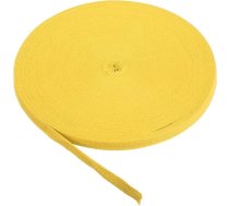 PATIKIL Kokvilnas tūba Twill Tape 5/8 collas 50 metri Kokvilnas lenta Bias Tape Herringbone Webbing Dekorēšana šūšanai Dāvanu iesaiņošana Amatniecība DIY Bright Yellow