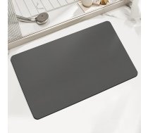 LIMNUO Vannas istabas paklājiņš Vannas paklāji ātri žūst absorbējoša gumijas pamatne, piemēroti zem durvīm - vannas paklāji vannas istabas grīdai pirms izlietnes (tumši pelēks, 60 x 90 cm)