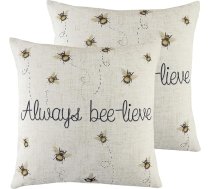 Evans Lichfield Bee Love spilvens, balts, 43 x 43 cm, 2
