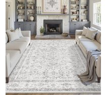 PureCozy Vintage pelēks paklājs Dzīvojamā istaba 200 x 300 cm Guļamistaba Dzīvojamās istabas paklājs Boho mazgājams paklājs Mīksts neslīdošs paklājs Ēdamistaba Birojs Īss kaudzes liels paklājs