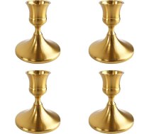 Zelta sveču turētājs, sveču turētājs, sveču turētājs, 4 gabali, galda dekorēšanai, kamīna pierīcei, ēdieniem un meditācijai, ballītēm, Ziemassvētku dekorēšanai vai mājas dekorēšanai.