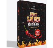 Karstās mērces adventes kalendārs 2025 - 24 dienas, Adventes kalendārs 2025 vīriešiem, bez šokolādes sievietēm, Chilli Challenge karstā mērce (melns)
