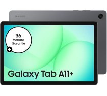Samsung Galaxy Tab A11+, planšetdators ar mākslīgo intelektu, 11 collu displejs, 90 Hz atjaunināšanas frekvence, 128 GB atmiņa, 6 GB RAM, Android, Dolby Atmos Quad skaļrunis, pelēks, 3 gadu garantija