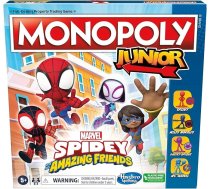 Hasbro Gaming Monopoly Junior: Marvel Spidey and His Amazing Friends Edition, galda spēle bērniem no 5 gadu vecuma, multiplikācijas zīmējums, galda spēles bērniem.