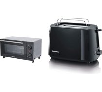 Severin cepeškrāsns cepšanai un grauzdēšanai, ar cepešpannu un cepšanas paplāti, balta, 800 W, 9 L, TO 2054