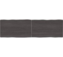 Galda virsma Apstrādāta koka ozols Dabīgā mala Pelēka 140 x 40 x 4 cm Galda virsma restorānam Ēdamistabai Dzīvojamā istaba Biroja mēbeles Darba virsma Galda virsma galda virsma