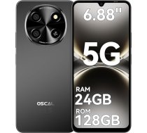 OSCAL Tiger 8 AI viedtālrunis 5G bez līguma, Android 15 mobilais tālrunis, 6,88 collu HD, 120 Hz, īpaši plāns viedtālrunis, 24 GB + 128 GB + 2 TB TF Octa Core, 5000 mAh un 18 W, 16 MP + 8 MP, Dual SIM, NFC, Face ID