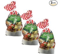 OYOY Šokolādes figūriņas, 3 x 200 g, Ziemassvētku eglīšu rotājumi ar svētku dizainu, piena šokolāde, svētku saldumi, Ziemassvētki, piena šokolāde, 600 g