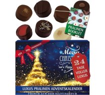 Hallingers Genuss Manufaktur Šokolādes adventes kalendārs ar un bez alkohola - 24 ar rokām gatavoti augstākās kvalitātes šokolādes konfektes no smalka kakao - saldumi dāvana pieaugušajiem - Ziemassvētku kalendārs 2025