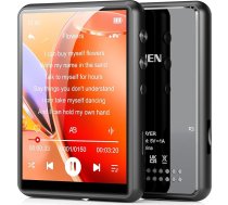 MECHEN Bluetooth 5.3 MP3 atskaņotājs ar skārienjūtīgo ekrānu, 64 GB MP3 atskaņotājs ar skaļruni, HiFi skaņu, FM radio, mūziku, video, e-grāmatu, diktofonu, iekļauts aizsargvāciņš (melns)