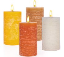 Smaržīgo sveču dāvanu komplekts, 4 gabaliņu stabu sveces, smaržīgo sveču komplekts sievietēm, 10 x 5 cm garums, degšanas laiks 60 stundas, sojas vaska aromterapijas sveces, sveces dāvana dzimšanas dienā un Ziemassvētkos