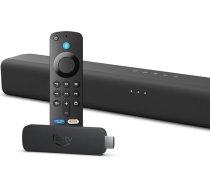 Amazon Fire TV Stick 4K, ar Wi-Fi 6 un Dolby Vision/Atmos un HDR10+ straumēšanu, kā arī Amazon Fire TV Soundbar