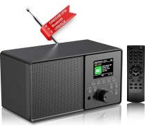 DAB/DAB+ digitālais radio Nostalgia Radio ar 2,4 collu krāsu displeju, Bluetooth, USB/AUX, tālvadības pults, dubults modinātājs, miega taimeris, virtuves radio, 6 valodas, 30 staciju atmiņas radio