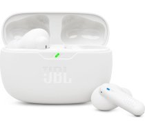JBL Wave Beam 2 bezvadu Bluetooth In-Ear austiņas ar trokšņu slāpēšanu, 40 stundu atskaņošanas laiks, JBL Pure Bass skaņa, viedā apkārtējās vides tehnoloģija un daudzpunktu savienojums, baltas krāsas