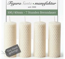 4 bišu vaska sveču komplekts, balts, 10 x 3,8 cm - 100% bišu vaska sveces Bišu vaska sveces Bišu vaska sveces - Adventa vainags Ziemassvētku sveces Medus sveces bez parafīna - 7,5