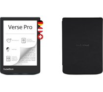 PocketBook e-grāmatu lasītājs "Verse Pro" (vācu versija) 16 GB atmiņa, IPX8, Bluetooth, 15,2 cm (6 collu) E-Ink Carta displejs - Azure & priekš PocketBook Verse un Verse Pro - melns