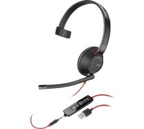 Plantronics Blackwire C5220 Stereo austiņas ar USB C savienotāju datoram - melnas
