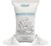 GiDeli Nātrija bikarbonāta pulveris 25 kg Cepamā soda cepamais pulveris E500ii Nātrija bikarbonāts augstas tīrības pakāpes pārtikas produkti (25 kg)