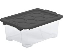 Rotho Evo Safe Keeping uzglabāšanas kaste 11 L ar vāku, no pārtikas plastmasas (PP), nesatur BPA, antracīts, 11 L (39,3 x 28,3 x 16,0 cm)