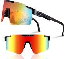 1 x Quick Glasses, velosipēdu brilles, Rave saulesbrilles vīriešiem un sievietēm, ar regulējamām uzmavām, sporta brilles, ceļa velosipēda brilles, polarizētas UV400 drošības brilles, velosipēdu brilles skriešanai, slēpošanai ar velosipēdu
