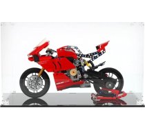 Akrila vitrīna Lego 42107 Technic Ducati Panigale V4 R motocikla modelim, putekļu necaurlaidīga vitrīna Lego 42107, Lego mīļotājiem (tikai vitrīna), izmērs: 38 x 20 x 20 cm