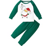 Bērnu zēni meitenes Ziemassvētku apģērbs toddler kokvilnas drukāt Ziemassvētku garas piedurknes bikses Pulovers Sweatshirt komplekts apģērbs Cute Kids Fall Xmas Clothes Set A-242