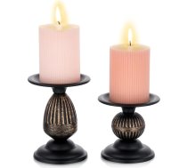 Sziqiqiqi Vintage sveču turētājs Komplekts melns metāls Pillar Candle Retro Matt sveču turētājs sveču turētājs sveču turētājs sveču turētājs sveču turētājs sveču turētājs sveču turētājs Centerpiece Ziemassvētku galda rotājumi ka