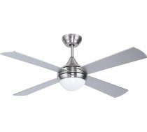 Ovlaim 122 cm moderns griestu ventilators ar LED apgaismojumu (3 krāsas) un tālvadības pulti (6 ātrumi), enerģiju taupošs līdzstrāvas motors, īpaši kluss, piemērots vasarai un ziemai (ventilācijas efekts) - sudraba krāsā