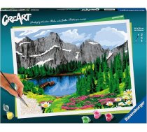 Ravensburger CreArt 20155 Mountain View Painting by Numbers pieaugušajiem, DIY gleznošanas komplekts ar otu un akrila krāsām, dāvana sievietēm un vīriešiem, gleznošana pieaugušajiem