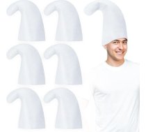 SATINIOR Pack of 6 Carnival Gnome Hat Felt Smurf cepure pieaugušajiem Ziemassvētku kleita galvassegas kostīms neparasts Cosplay Party aksesuāri