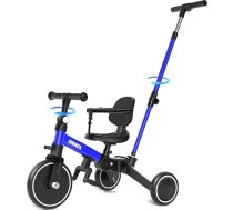 KORIMEFA 6-in-1 bērnu trenažieris ar balansa velosipēdu no 1 gada ar regulējamu augstumu, drošības jostu, salokāmu bērnu trīsriteni, staiguli bērniem no 1 līdz 4 gadiem (zils)