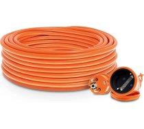 Zāles pļāvēja pagarinātājs, oranžs kabelis izmantošanai ārpus telpām, IP44, 20 m