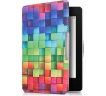 kwmobile Korpuss Amazon Kindle Paperwhite - Grāmatas stila PU ādas aizsargvāciņš e-lasītāja vākam Folio (2017 un vecākiem) Multicolor/Green/Blue