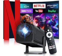 Salange Oficiālais Netflix mini projektors 4K mājas kinozāles atbalstam, mobilā tālruņa projektors, viedais projektors mājas kinozālei / ārtelpai, portatīvais projektors ar 5G WiFi un BT5.3, HY320MAX FHD 1080P
