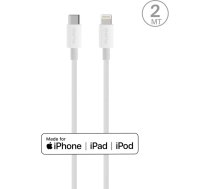 Puro Apple kabelis ar MFI USB-C - iPhone Lightning 2.4A 2 m - balts