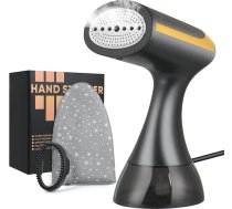 HOTUT Pārnēsājamais tvaicētājs, 1500 W tvaika birste, tvaika tvaicētājs ar 300 ml ūdens tvertni, rokas tvaika gludeklis, ieskaitot gludināmo cimdu, pūka sveci, tvaika tvaicētājs mājai, ceļošanai, mājām un birojam, melns