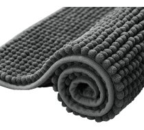 subrtex Chenille vannas paklājs, neslīdošs vannas istabas paklājs, absorbējošs vannas paklājs, mīksts, ūdeni absorbējošs vannas paklājs vannas istabai, mazgājams veļas mazgājamā mašīnā (40 x 60 cm, pelēks)