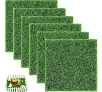 Heanvmyss 6 gabali Mākslīgā zāle Mat, Mākslīgā zāle Miniature Dārza apdare, Mākslīgā zāle amatniecības, Mākslīgā zāle paklājs iekštelpu un āra lietošanai Micro Landscape Patio Craft