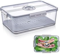 imposyu Bread Bin Maizes uzglabāšanas kaste Maizes uzglabāšanas kaste Liela ar datuma slēdzeni Pārtikas uzglabāšanas kaste ar iztukšošanas paplāti Maizes kaste Virtuve grauzdiņu maizei Dārzeņi Augļi (32,5 x 17,5 x 11 cm, pelēka)