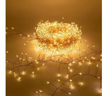 Luccika klastera Ziemassvētku pasaku lukturi, Micro LED pasaku gaismas, 8 spēļu režīmi, iekštelpu un āra dekoratīvās virtenes Ziemassvētku eglītei (silti balta, vara kabelis, 20 metri - 2000 LED)