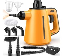 Tvaika tīrītājs, tvaika tīrītājs grīdām ar 10 piederumiem, 3,5 bāru tvaika spiediens 380 ml 1050 W - tvaika tīrītāja rokas ierīce grīdām, polsterētām mēbelēm, savienojumiem un automašīnām, noņem netīrumus un taukus