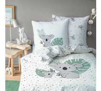 MTOnlinehandel Koala gultasveļa 135 x 200 cm, flanele, flaneleta, bērnu gultasveļa, Mia & Max, ziemas gultasveļa meitenēm un zēniem, 1 x spilvendrāna 80 x 80 cm + sega 135 x 200 cm, 100% kokvilna